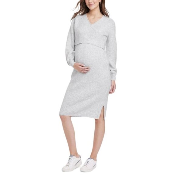 Long Sleeve Sweater Maternity Dress | Isabel Maternity | XX Large - Picture 1 of 11